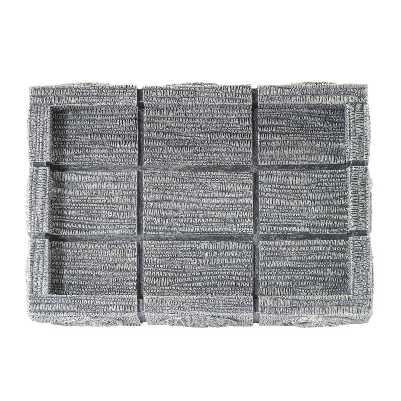 Silver Geometric Resin Rectangular Soap Plate