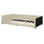 Grand lit plateforme tapissier grand, lit mère et enfant, similicuir-758618304