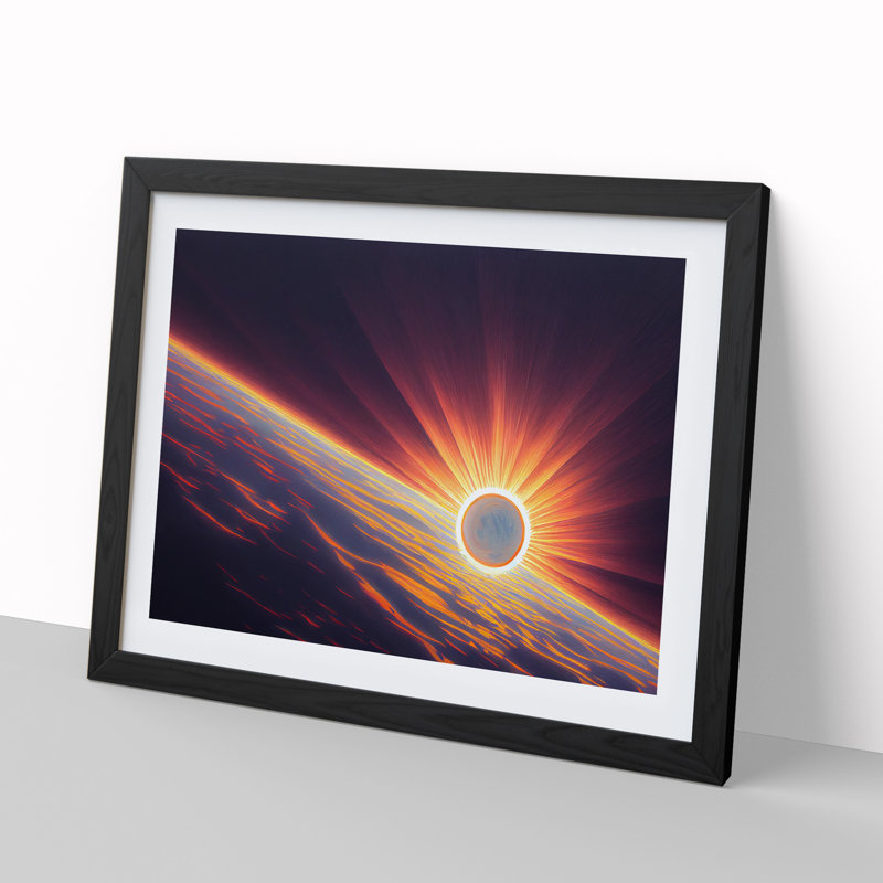 Bedazzled Sunset - Single Picture Frame Print, 46cm H x 64cm W x 2cm D, Black Framed