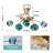 8-Light Modern Ceiling Fan Light Kit with Remote-842481348