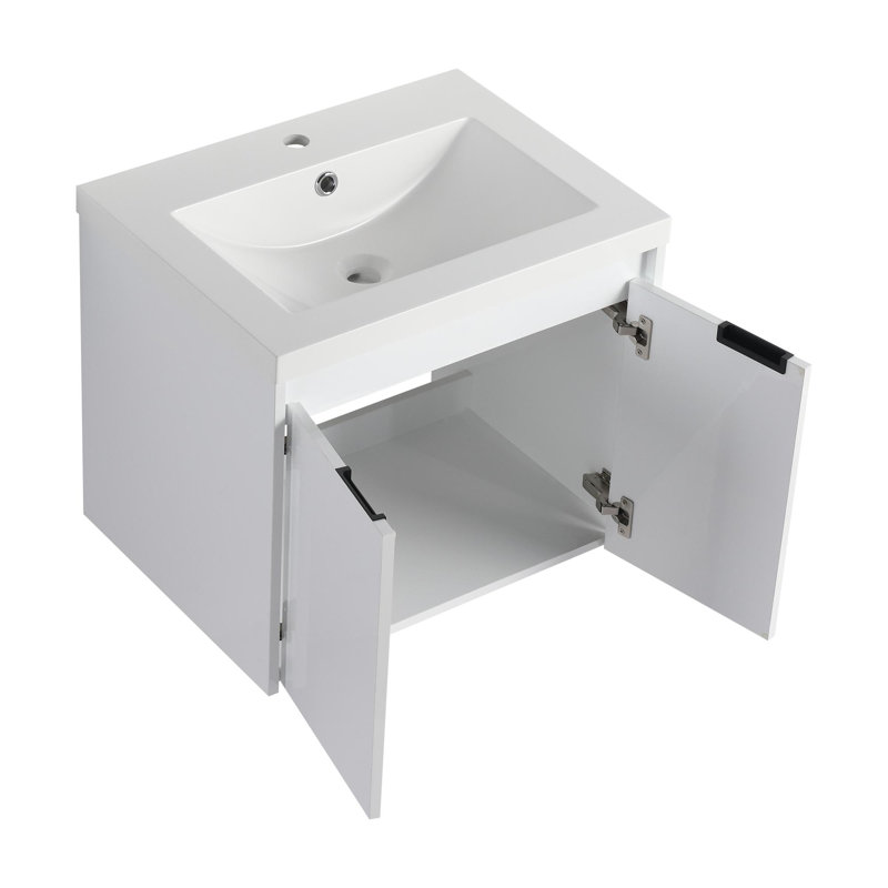 Ensemble de meuble-lavabo mural 24 po avec 1 armoire murale
