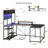 U-shaped Computer Desk With Pegboard and 4 Hooks Led Lights-5174337