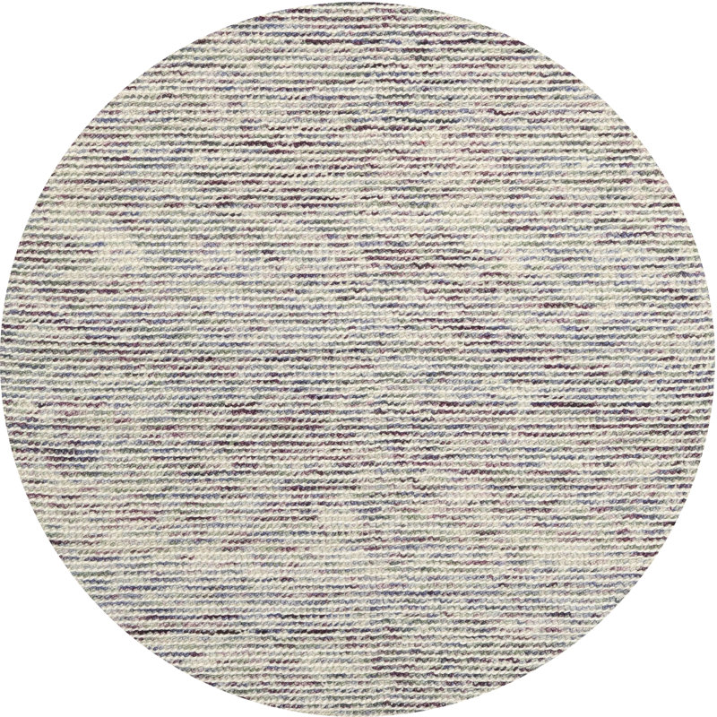 Tapis contemporain gris, Rond 5 pi