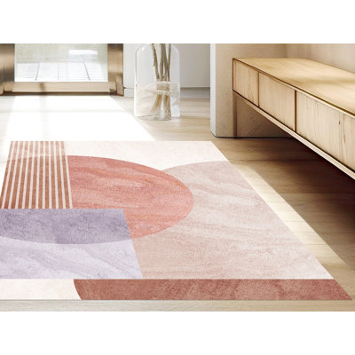 Rudiger Vinyl Machine Printed Area Rug