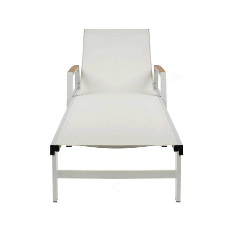 Chaise longue Oxton, Blanc