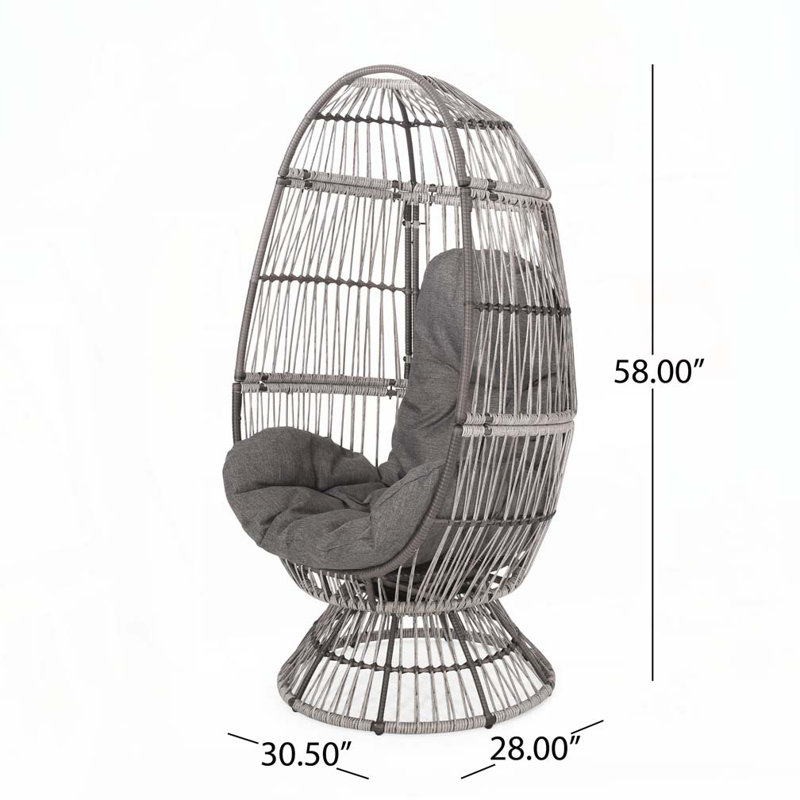 Outdoor Wicker Swivel Lounge Chair