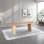 All solid wood rectangular dining table