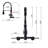 Felixbath Wall Mounted Pull Down Bridge Kitchen Faucet With Double Handles-85803401