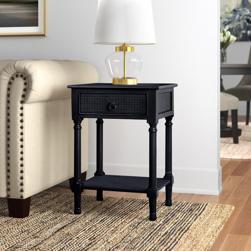 Table de bout avec rangement Ahearn, Noir