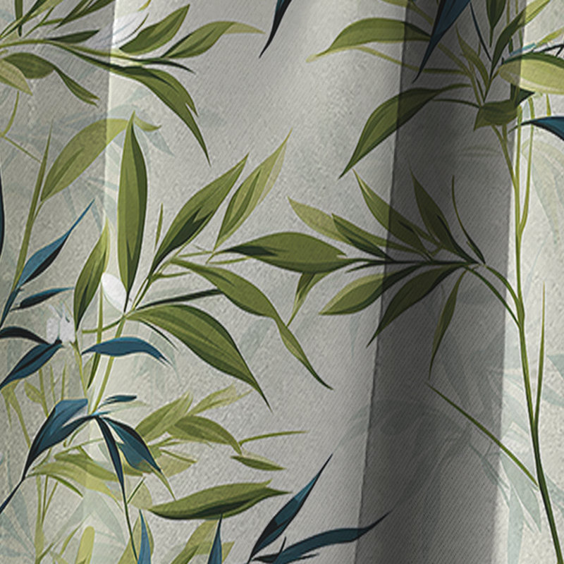 Motif de bambou tropical Zen - Rideau floral - Rideau occultant floral - 1 panneau, L 52 po x L 84 po
