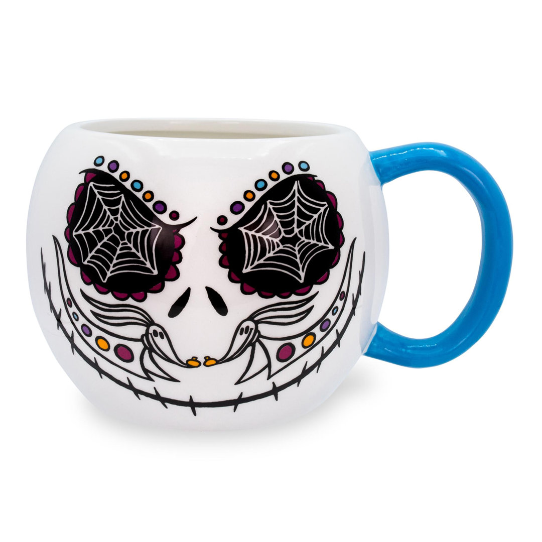 Disney Nightmare Before Christmas Jack Skellington Day Of The Dead Ceramic Mug Silver Buffalo