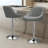 Calvyn Adjustable PU Leather Bar Stool Swivelling Counter Stool With Backrest Footrest-1230355133-1258321392