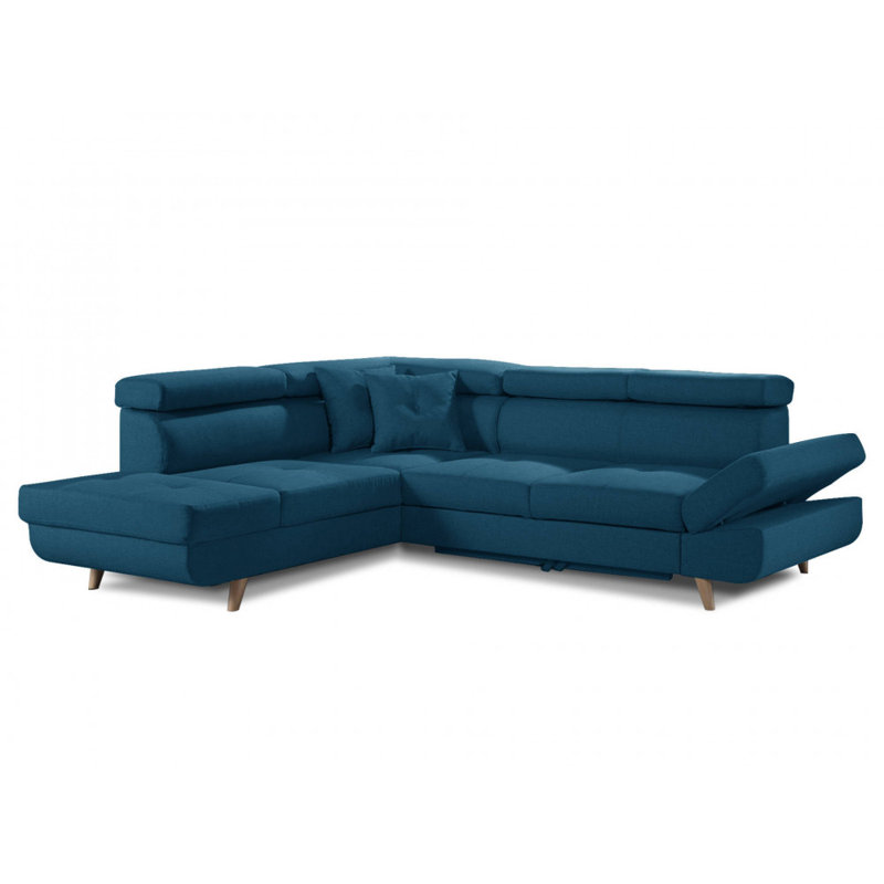 5 Seater Sofa Bed, Left Hand Facing, Peacock Blue