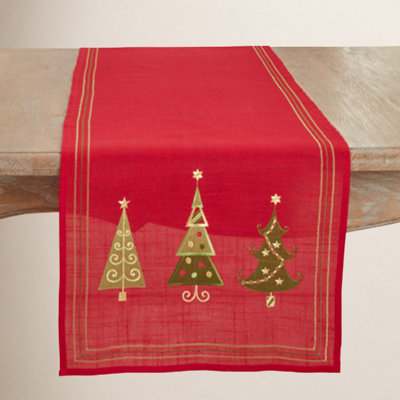 Floral Christmas Table Runner