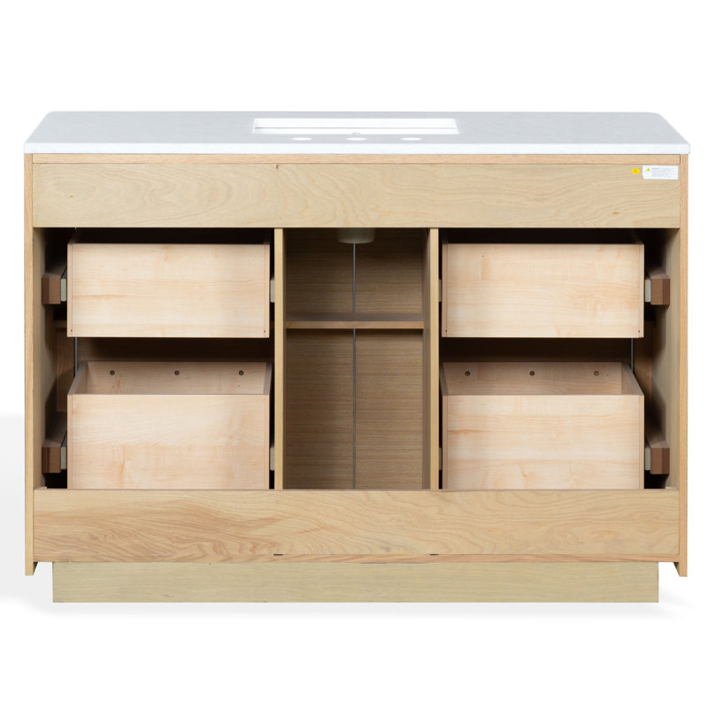 Meuble-lavabo simple 48 po Tahani, Naturel