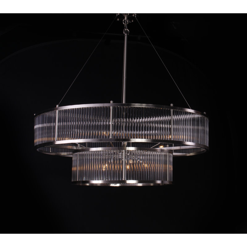 10 - Light Dimmable Tiered Chandelier