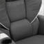Fauteuil inclinable, manuel et pivotant avec repose-pieds 2 porte-gobelets pour le salon | Noir | Sensation de lin