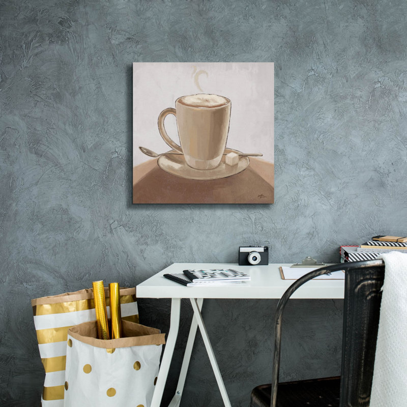 «Coffee And Co 4 Neutral» par Janelle Penner, art mural sur toile, H 18 po x l 18 po x P 0,75 po