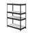 4 Tier Rectangular Bookcase With Adjustable Shelves, Natural And Black