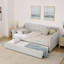 Lit de jour simple avec lit gigogne escamotable et charge USB