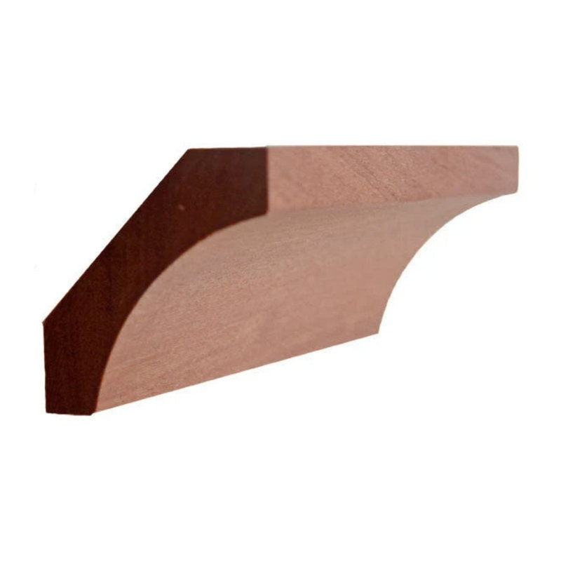 EWCR39 Cove Crown Unfinished, Sapele Mahogany, 2.625" H x 0.75" W x 94" D