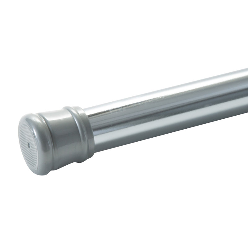 Adjustable Chrome Tension Shower Curtain Rod 42-72 Inches