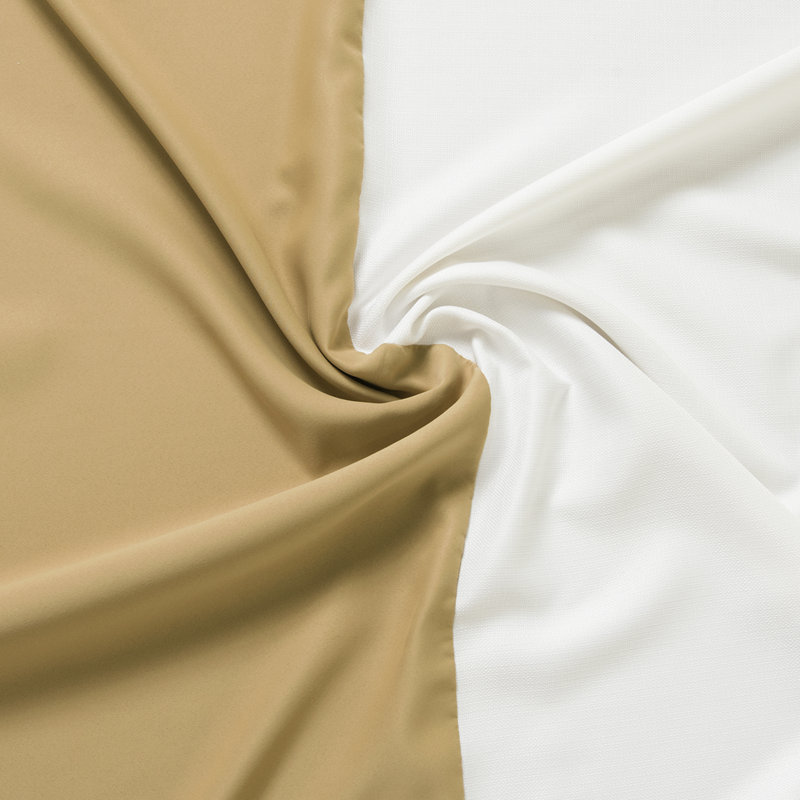 Paire de rideaux semi-transparents avec œillets Hoysted, Blanc / Blé, L 52 po x L 84 po