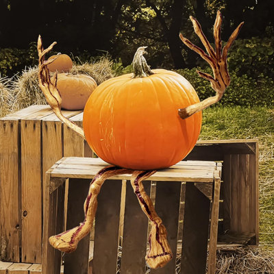 Halloween Bendable Pumpkin Arms and Legs Set Decorations