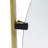 Contemporary Bathroom Mirror With Gold Metal Frame And Abstract Design