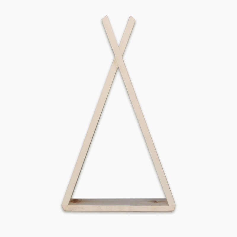 Tablette flottante triangulaire en bois massif Ciera