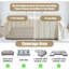 Housse de canapé pour chiens - Housse de canapé antidérapante lavable pour canapé à 2 coussins, housse de canapé modulaire, protecteur de mobilier à rayures, beige