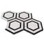 Nova 6" Hexagon Polished Marble Mosaic Tile-2061913708