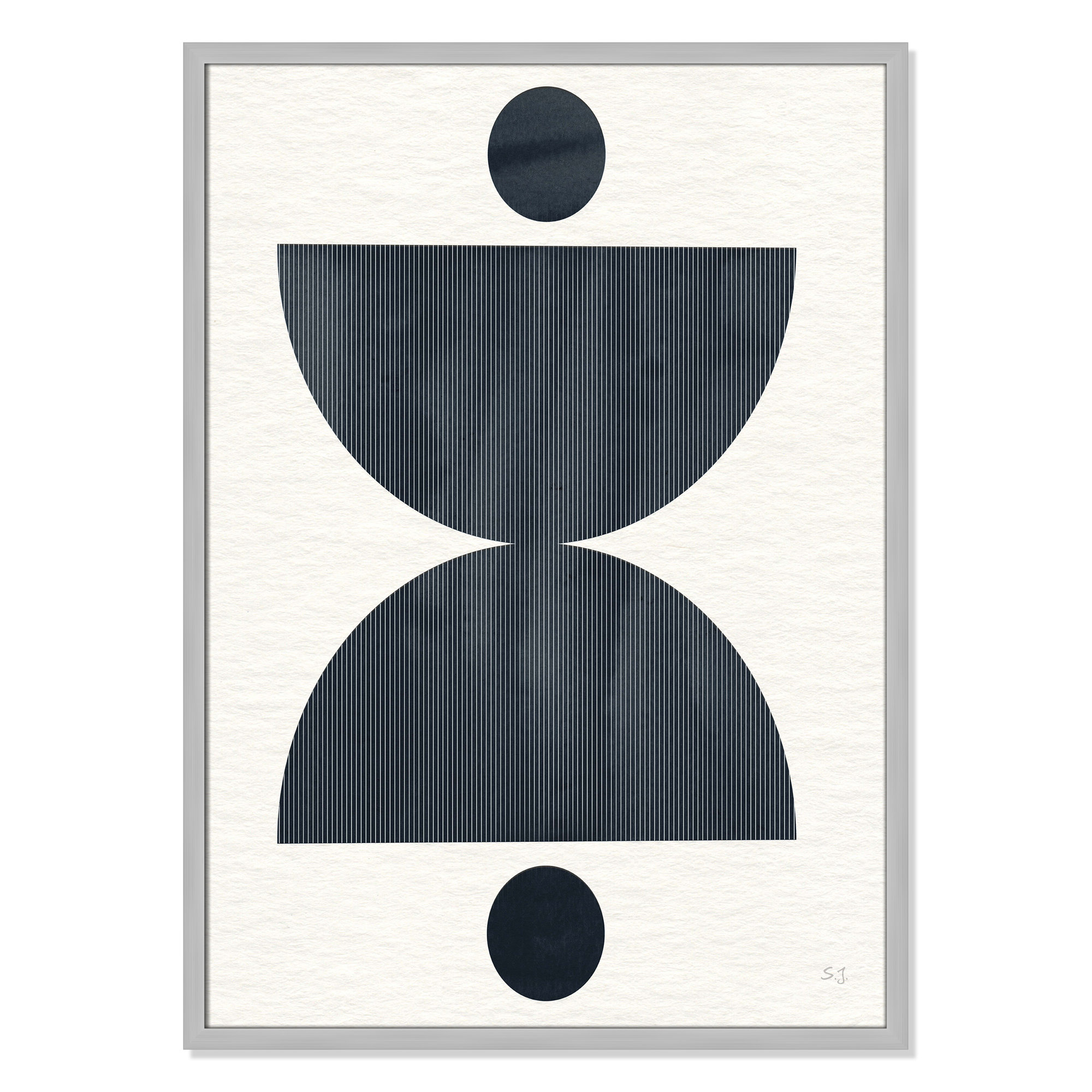 Eclipse II by Susan Jill, Matte Silver Framed, 35.5" H x 25.5" W x 0.75" D