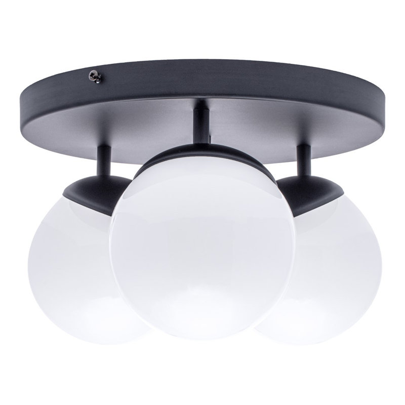 Nolin Semi Flush Mount, Black