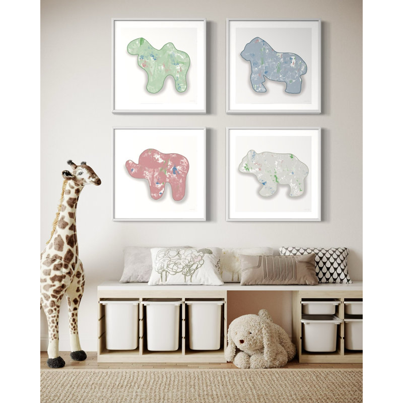 Gorilla Animal Cracker, White, Blue
