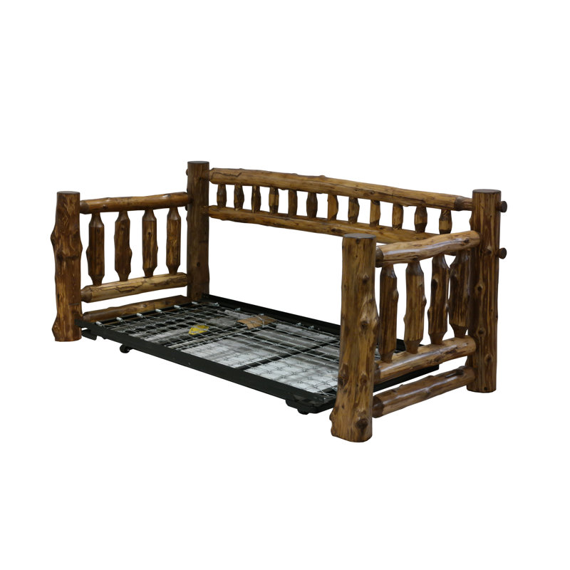 Lit de jour Fireside Lodge Cedar Log - sans couchette - Vintage, Finition rétro, Aucune