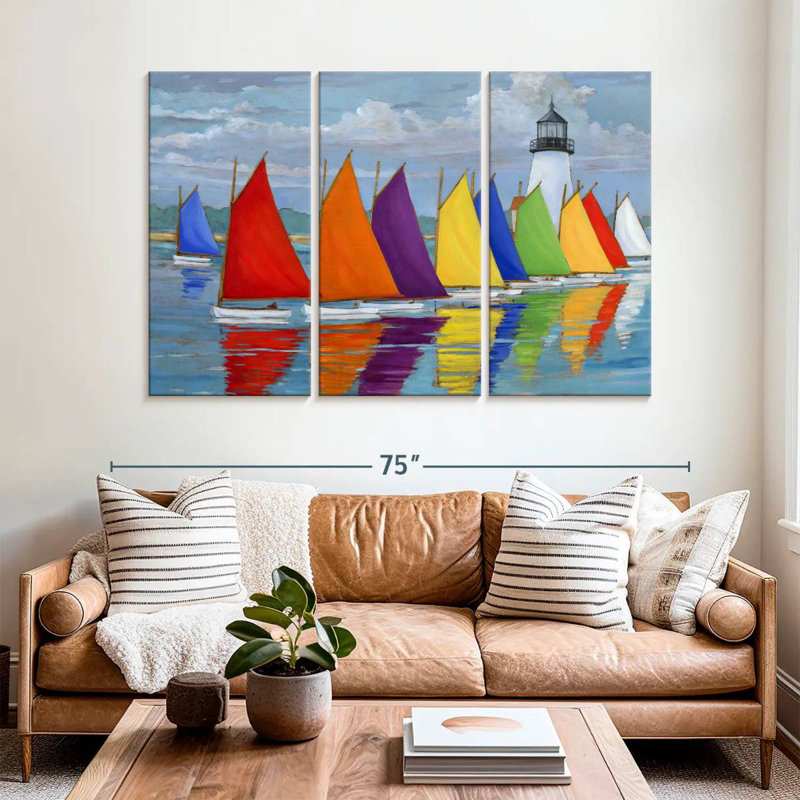Mehar Rainbow Fleet, 42" H x 65" W
