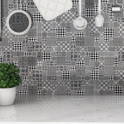 Monolith 12 in. x 12 in. Honed Marble Mosaic Floor and Wall Tile