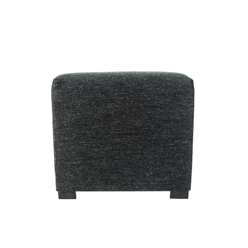 Repose-pieds carré touffeté de 19 po Emerie, Anthracite