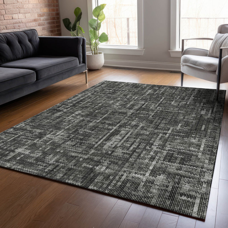 Machine Washable Indoor/Outdoor Bernadette ACN2130 Striped Rug, Rectangle 10' x 14'