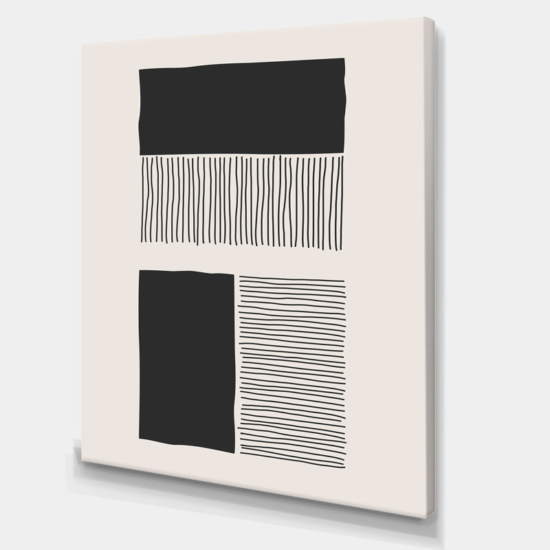 Minimal Geometric Lines and Squares VII - Impression sur toile tendue, H 32 po x l 24 po x P 1 po