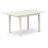 5 Piece Dining Table Set Includes a Rectangle Dining Room Table with Butterfly Leaf and 4 Baby Blue Linen Fabric Parsons Chairs, Linen White-26153044-26190857-101813805