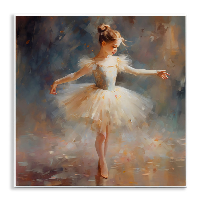 Plaque murale ballerine en tutu blanc, design Creative Studio