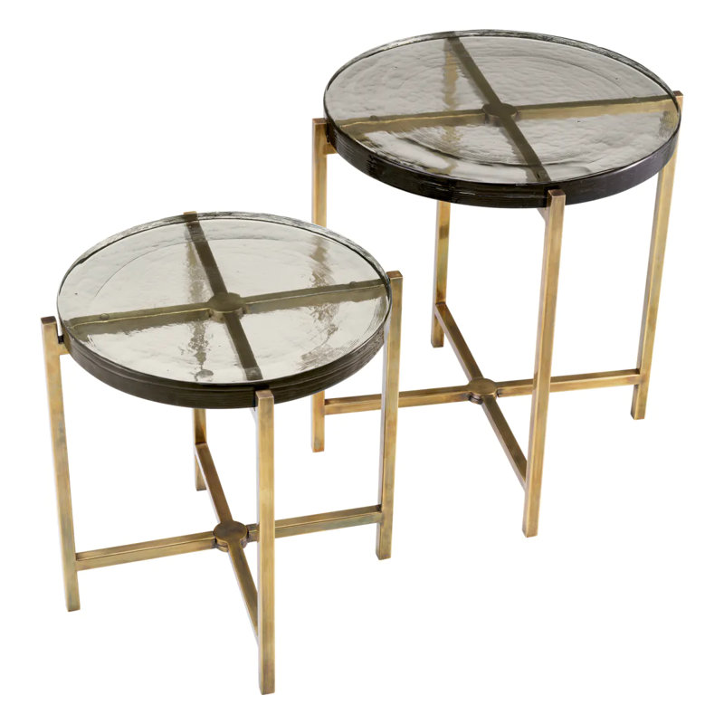 Haymann Glass Nesting End Table