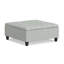 Repose-pieds carré en tissu d'aspect lin avec rangement caché Harrison-1165580388