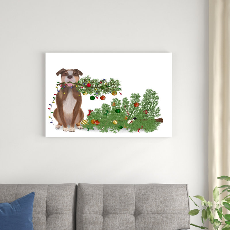 «Christmas Des - Broken Tree» par Fab Funky - impression sur toile tendue, H 24 po x l 36 po