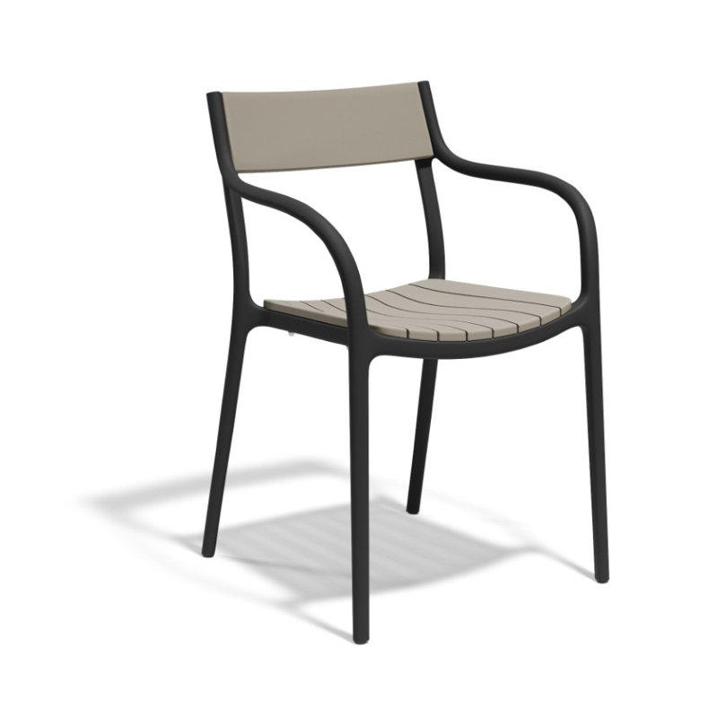 Madison Slats Chair, Tortora, Black