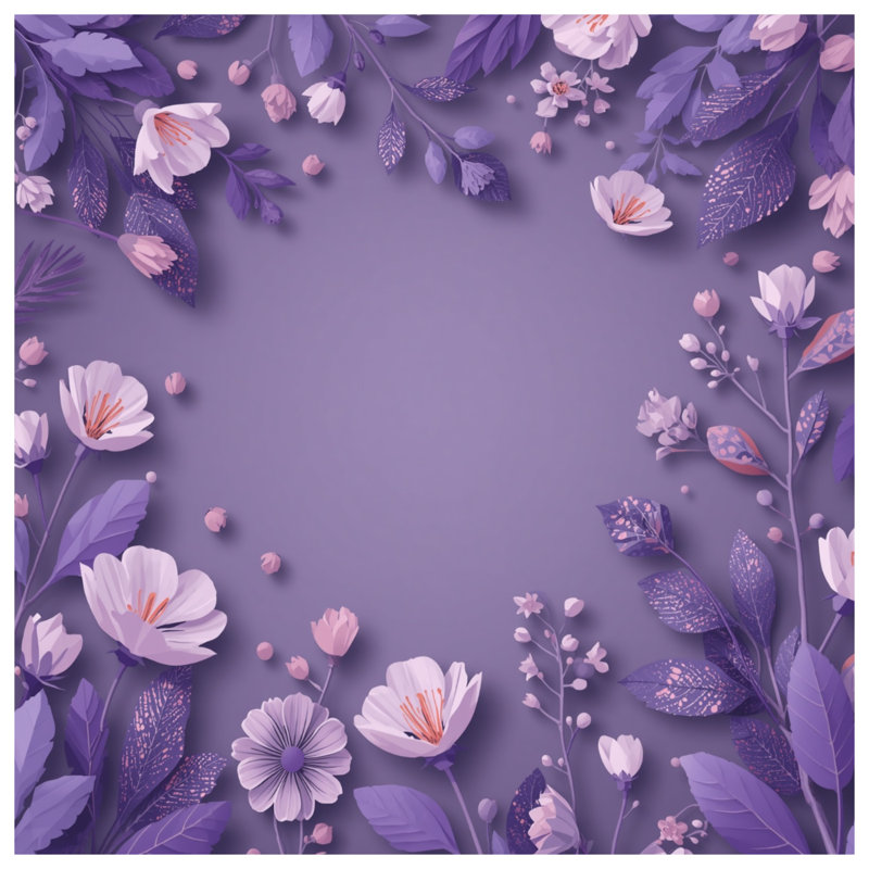 Édredon mauve à bordure florale, King