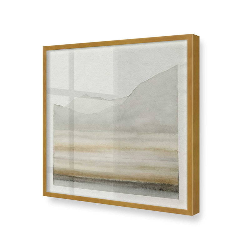 «Whispering Ridge Silhouette II», reproduction sur toile, H 13,75 po x l 13,75 po, Cadre photo doré simple