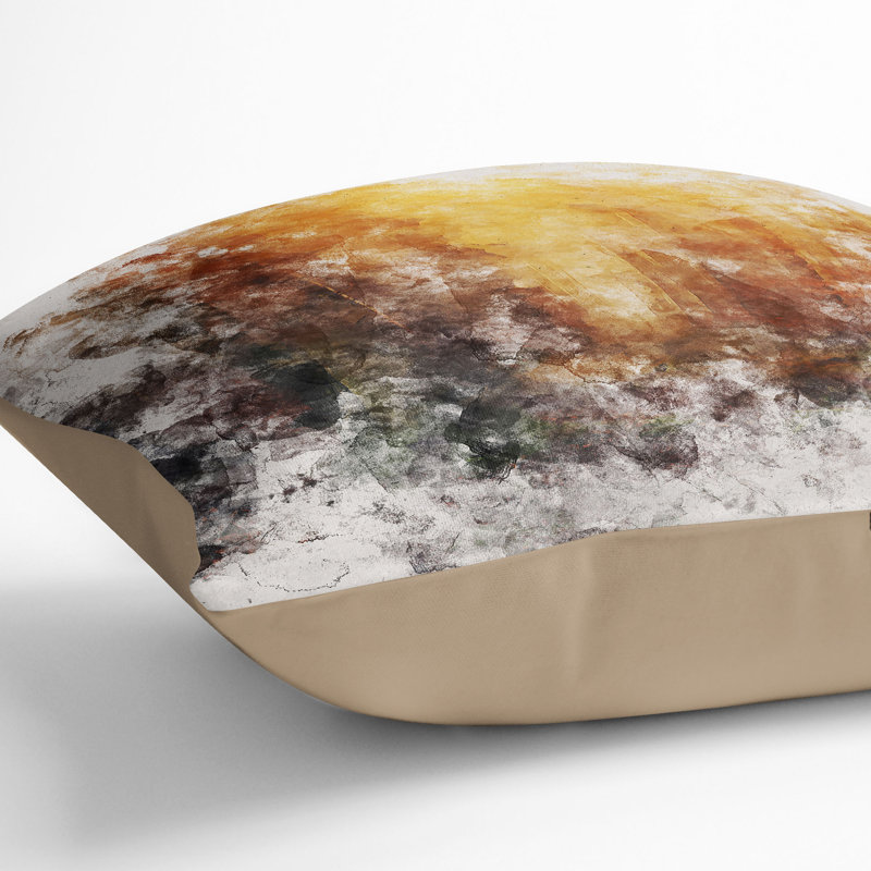 Forest at Sunset Cushion with Filling, 55cm H x 55cm W x 20cm D, Stone